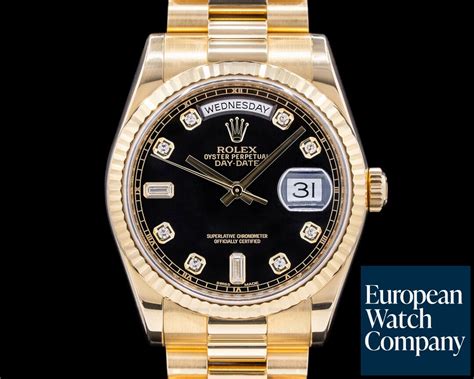 rolex day date 18238 black dial|Rolex 118238 vs 128238.